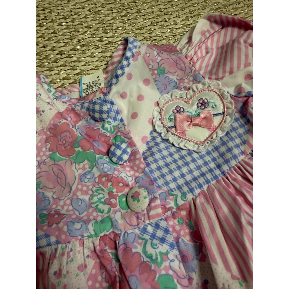 Vintage Baby Girl Floral Patchwork Romper Jumpsuit Bundle 6-9 Cottagecore 90's - Picture 6 of 11